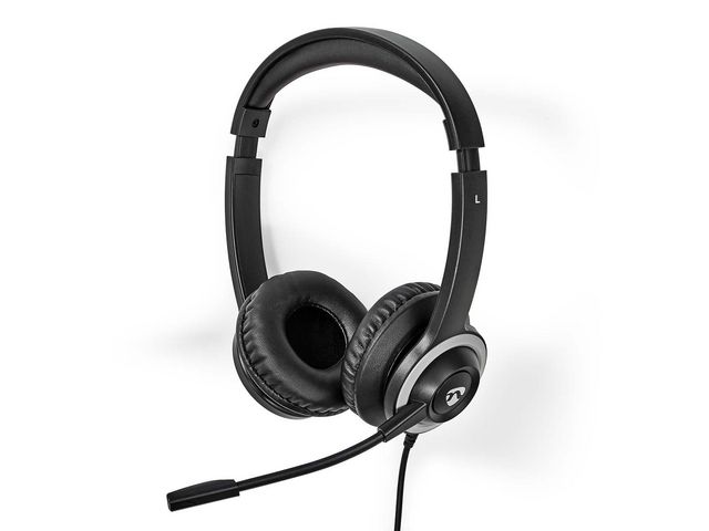 NEDIS Datorheadset CHSTU310BK USB-A/C, st