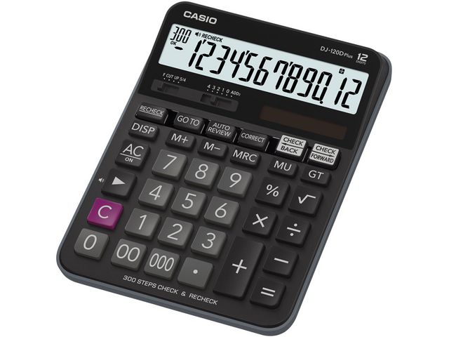 Casio Bordsräknare DJ-120D Plus svart, st