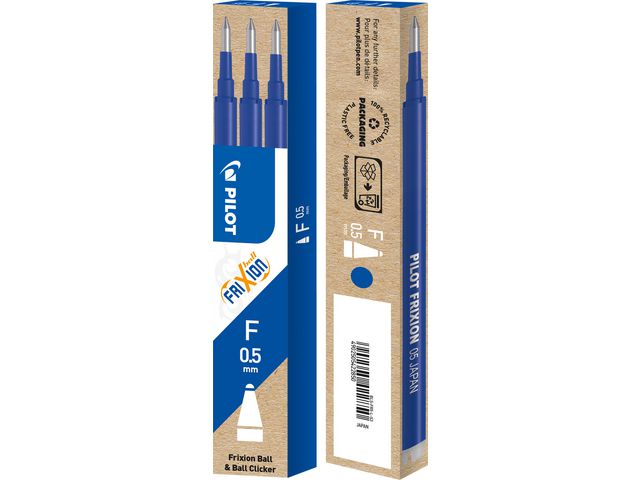 Pilot Refill Frixion 0,5mm blå 3/FP, fp om 3 st