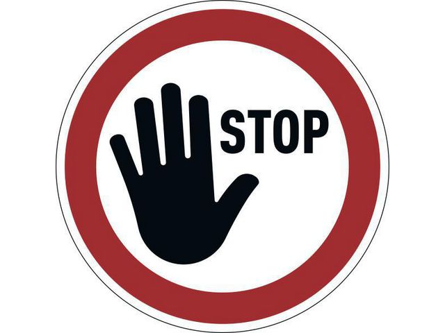 Durable Varseldekal ''STOPP'' avtagbar, st