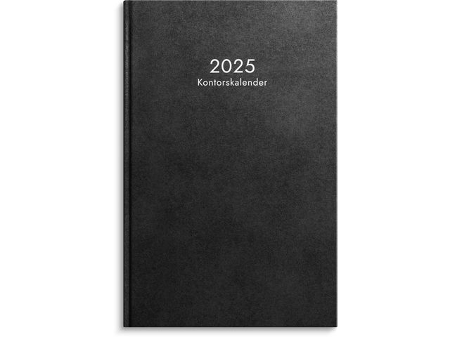 Burde Kalender 2025 Kontorskalender svart konstläder, st