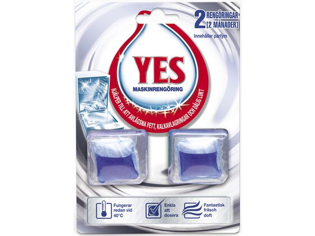 YES [P&G] Diskmaskinsrengöring Power Clean, fp om 2 st