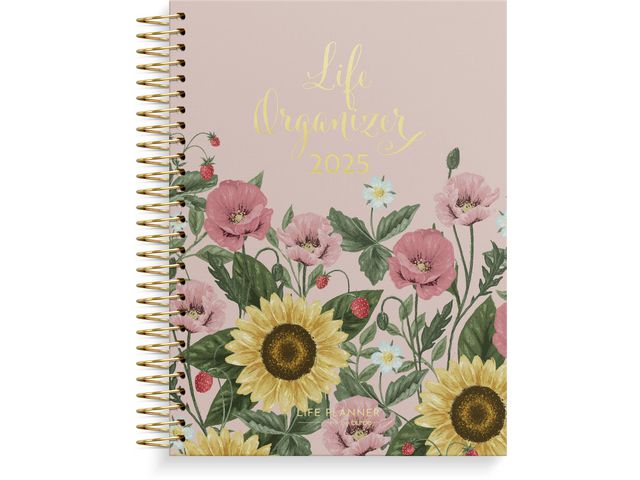 Burde Kalender 2025 Life Organizer Blommor, st