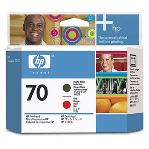 HP Skrivhuvud C9409A 70 Mattsvart/Röd, st