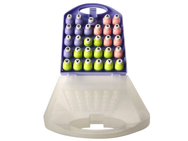 PLAYBOX Stämpelset, stämplade, bokstäverna A-Z, plastförpackning, 10 mm, st