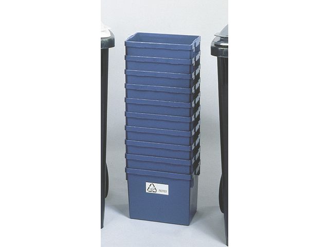 Återvinningsbox, papperskorg, 21 l, 370 x 260 x 270 mm, blå, st