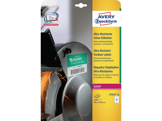 AVERY Zweckform Etikett H/DUTY LAB 991X423mm, fp om 120 st