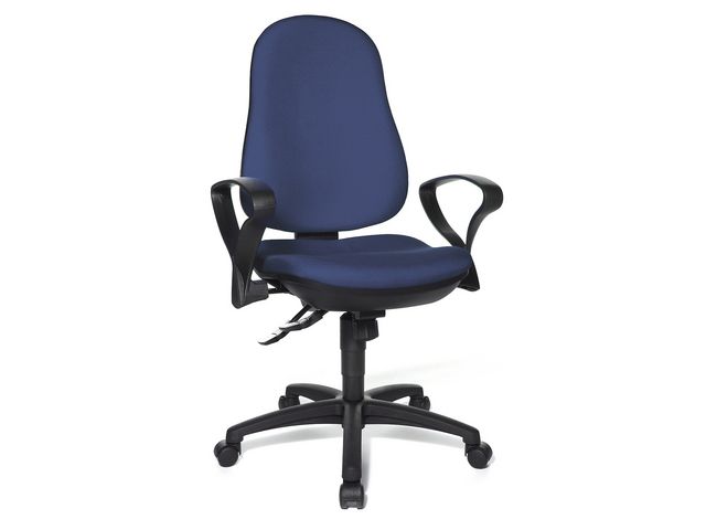 TOPSTAR Kontorsstol snurrbar, polypropylen, 100 - 113 mm, blå, st