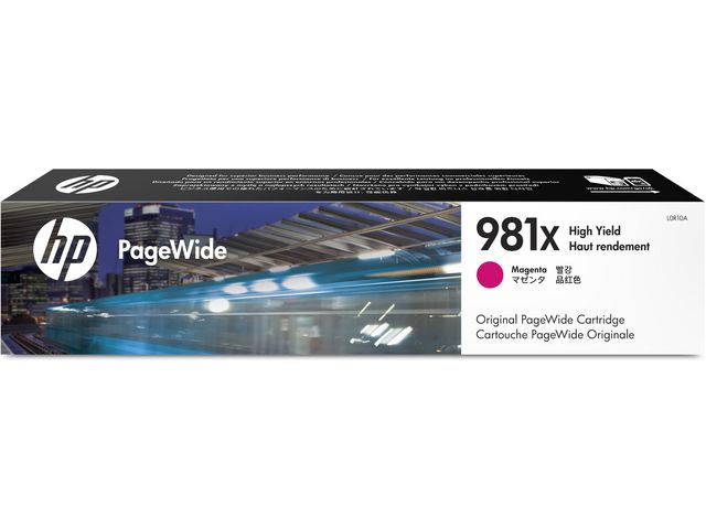 HP Bläckpatron, 981X, L0R10A, magenta, singelförpackning, hög kapacitet, st