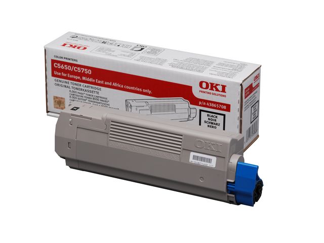 OKI Toner, singelförpackning, svart, 43865708, st