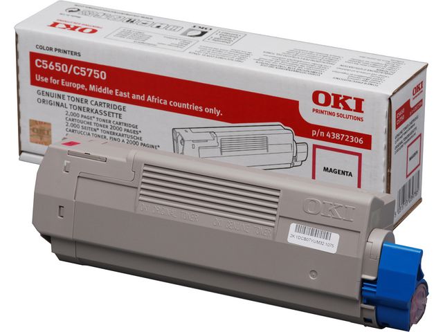 OKI Toner, singelförpackning, magenta, 43872306, st