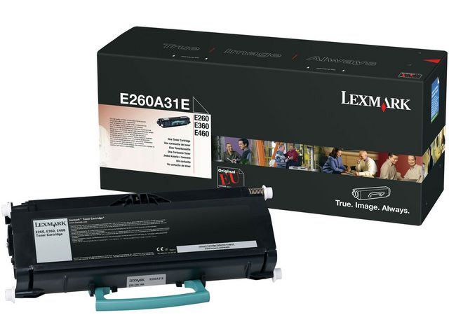 Lexmark Toner, svart, singelförpackning, E260A31E, st