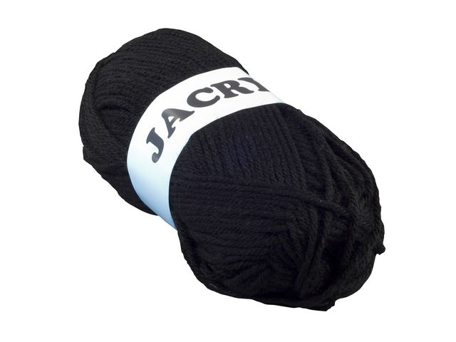 Akrylgarn 50 g, svart, st