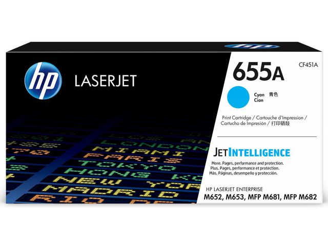 HP Toner CF451A 655A 10,5K Cyan, st