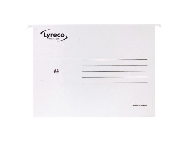 Lyreco PREMIUM Hängmapp A4 vit, fp om 25 st