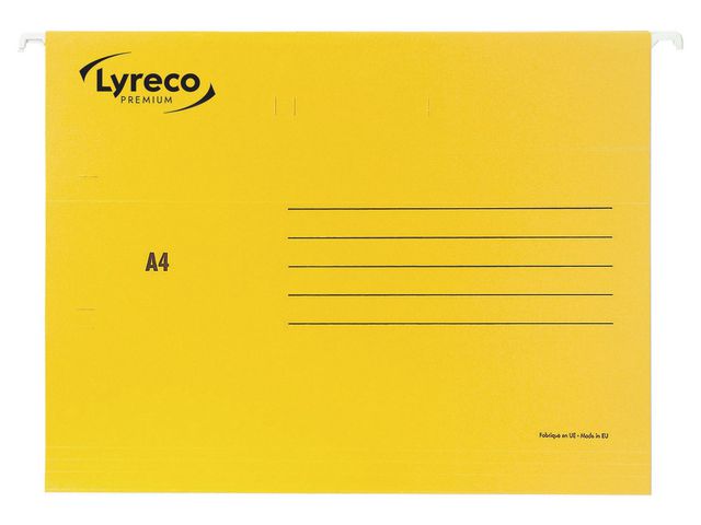 Lyreco PREMIUM Hängmapp A4 gul, fp om 25 st