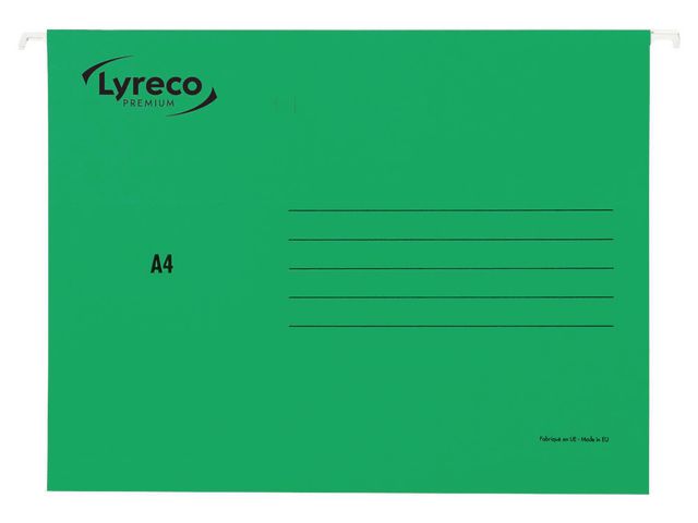 Lyreco PREMIUM Hängmapp A4 grön, fp om 25 st