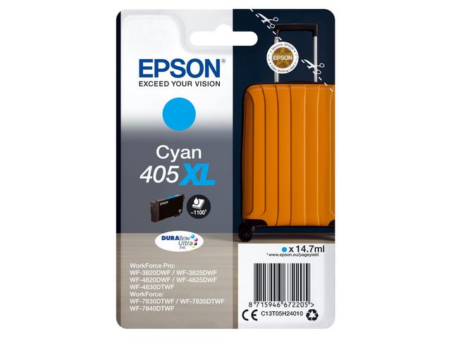 Epson Bläckpatron T405 XL cyan, st