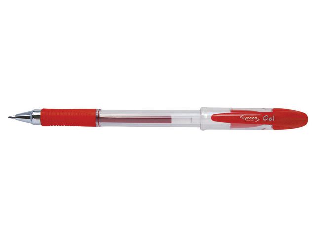 Lyreco PREMIUM Gelpenna grip 0,7mm röd, st