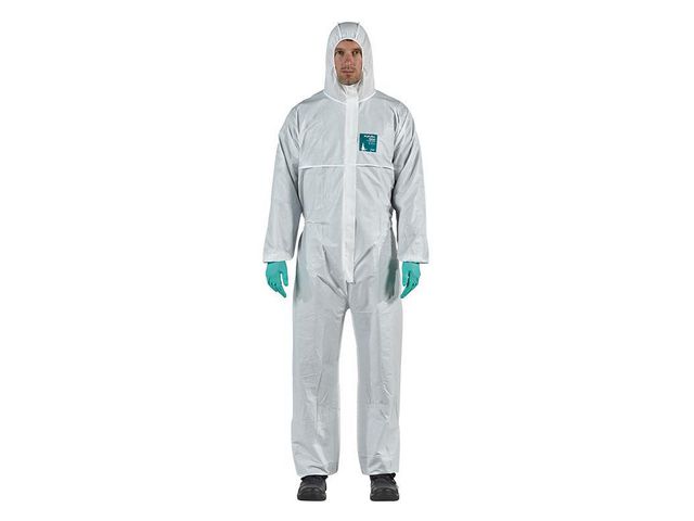Ansell Skyddsoverall ALPHATEC COMFORT vit M, st