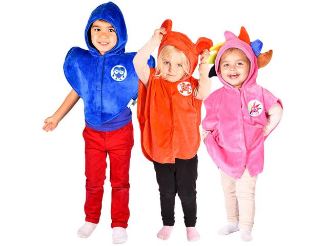 Maskeraddräkt Babblarna Set1 1-4år 3/fp, fp om 3 st
