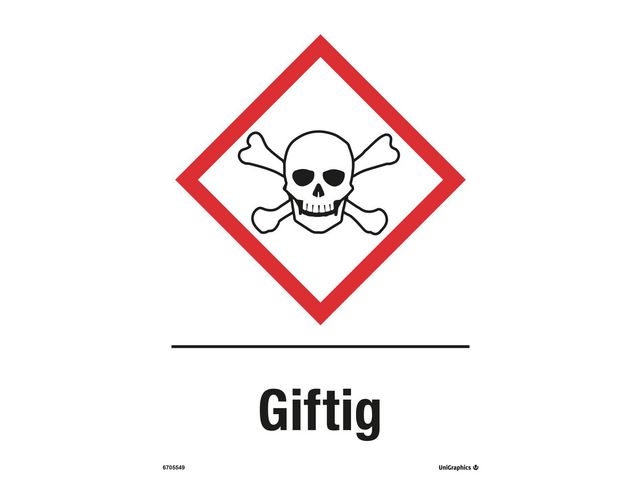 Skylt Giftig A4 Plast, st