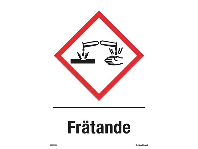 Skylt Frätande A4 Plast, st