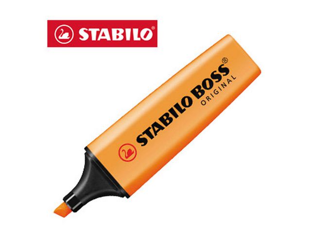 STABILO Överstrykningspenna BOSS Original orange snedskuren spets 2+5mm 70/54, st