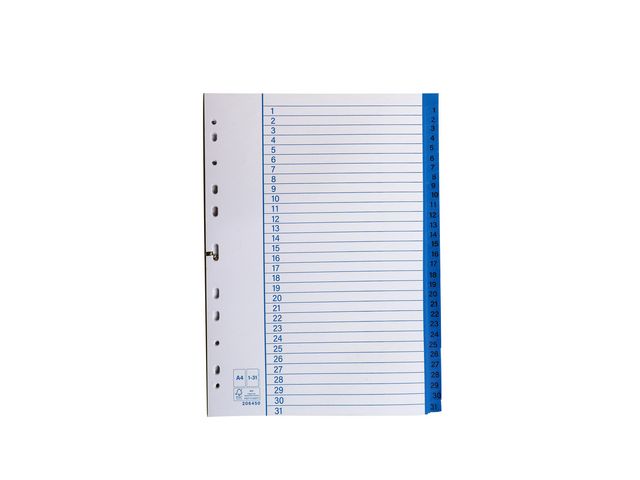 Pappersregister A4 1-31, fp om 10 st