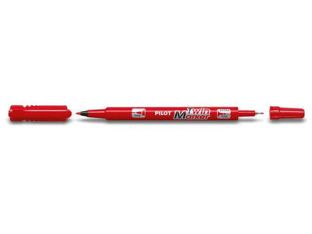 Pilot Begreen Begreen Twin Ended Marker, tunn och extra tunn spets, röd, st
