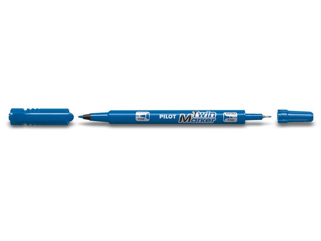 Pilot Begreen Begreen Twin Ended Marker, tunn och extra tunn spets, blå, st
