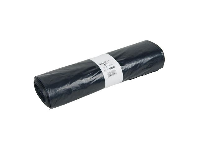 Plastsäck LD 60L 40my svart, rulle om 25 st