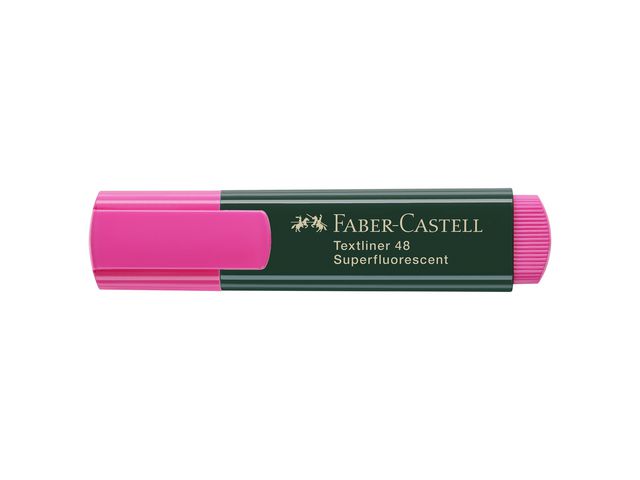 Faber-Castell Överstrykningspenna, TEXTLINER 48, snedskuren spets, 1mm, 2mm och 5mm, påfyllningsbar, rosa, st