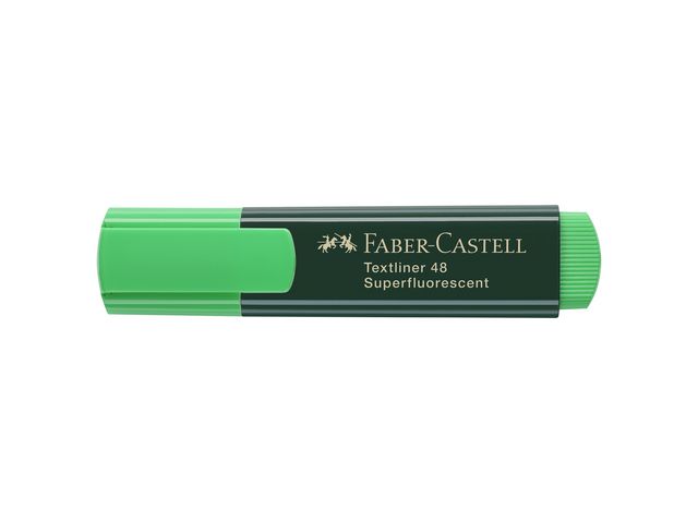 Faber-Castell Överstrykningspenna, TEXTLINER 48, snedskuren spets, 1 mm, 2 mm och 5 mm, påfyllningsbar, grön, st
