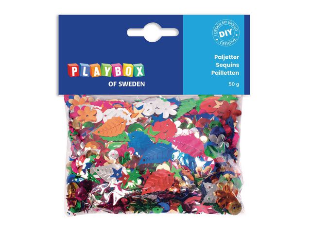 PLAYBOX Paljettmix, fp om 50 g