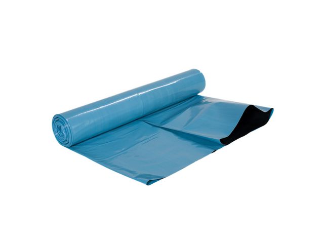 Plastsäck LD-coex 240L 65my blå/svart, rulle om 10 st