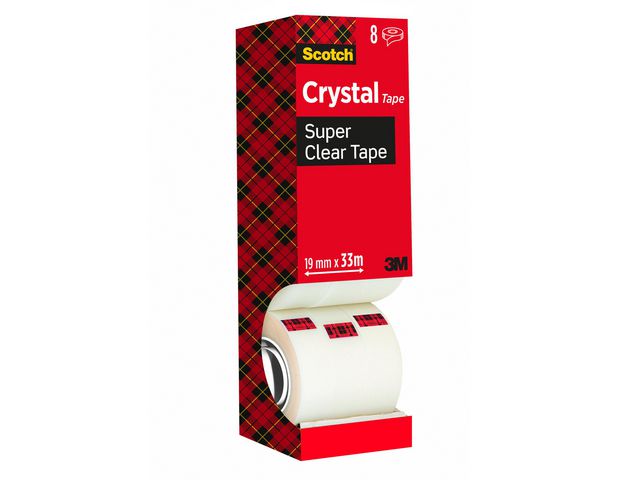 Scotch® Tejp Crystal 19x33 7+1 på köpet, fp om 8 st