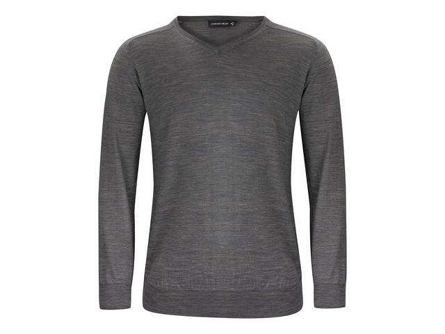 J. HARVEST & FROST Tröja merino J.HoF v-ring mörkgrå S, st