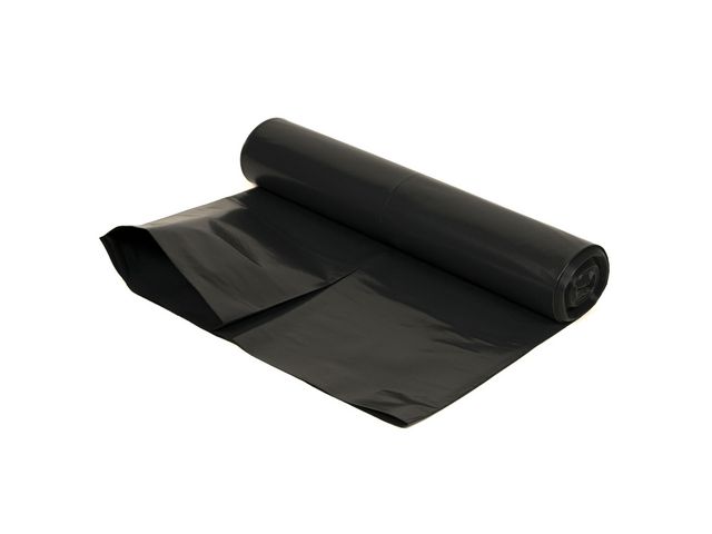 Plastsäck LD 160L 60my svart, rulle om 10 st