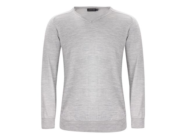 J. HARVEST & FROST Tröja merino J.HoF v-ring grå 4XL, st