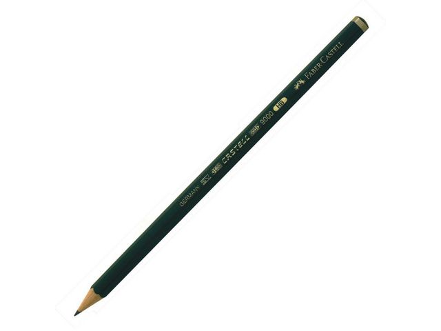 Faber-Castell Blyertspenna, Castell 9000 HB, sexkantig pennkropp, grön, st