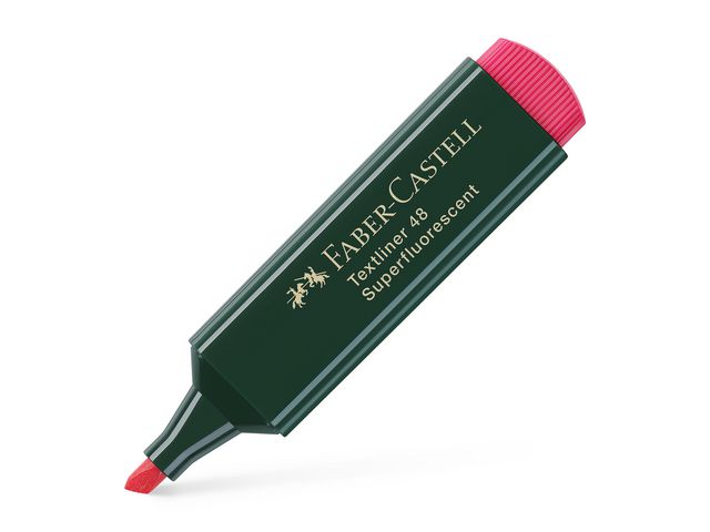 Faber-Castell Överstrykningspenna, TEXTLINER 48, snedskuren spets, 1mm, 2mm och 5mm, påfyllningsbar, röd, st
