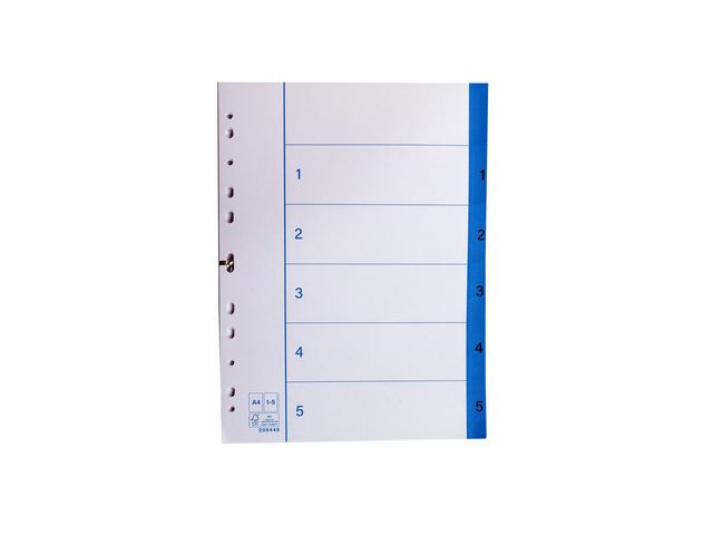 Pappersregister A4 1-5, fp om 20 st