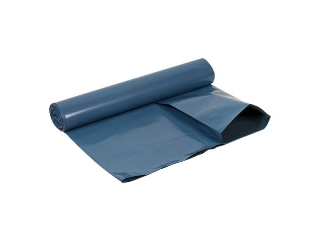 Plastsäck LD-coex 160L 55my blå/svart, rulle om 10 st