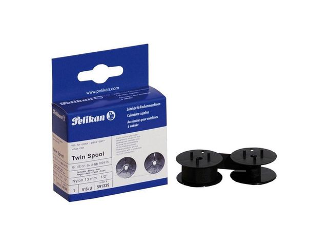Pelikan Gr. Tygband, 51 S+U, svart, 591339, 13 mm x 6 m, st