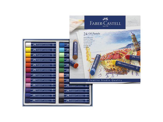 Faber-Castell Oljepastellkritor av studiokvalitet, fp om 24 set