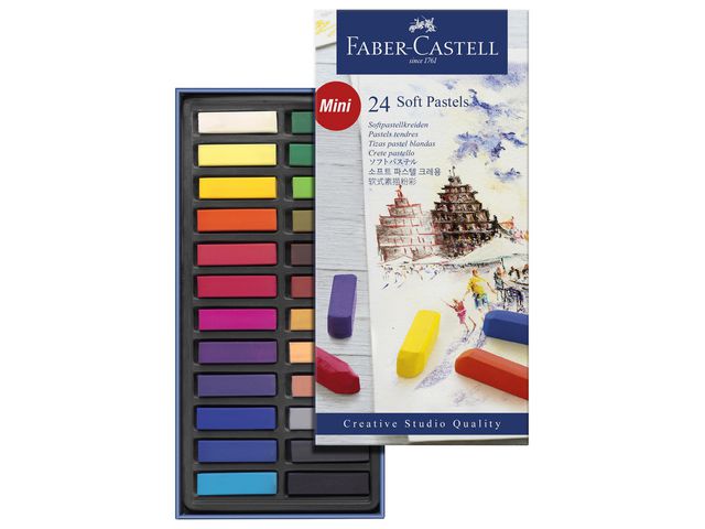Faber-Castell Torrpastellkritor 24 färger, fp om 24 st