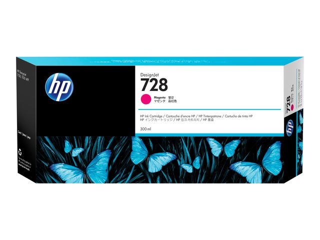 HP Bläckpatron 728, F9K16A, magenta, singelförpackning, hög kapacitet, st