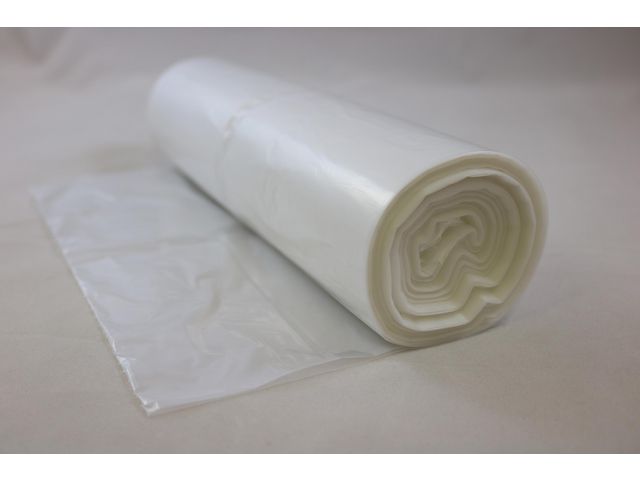 Plastsäck LLD 125L 60my transparent, rulle om 10 st