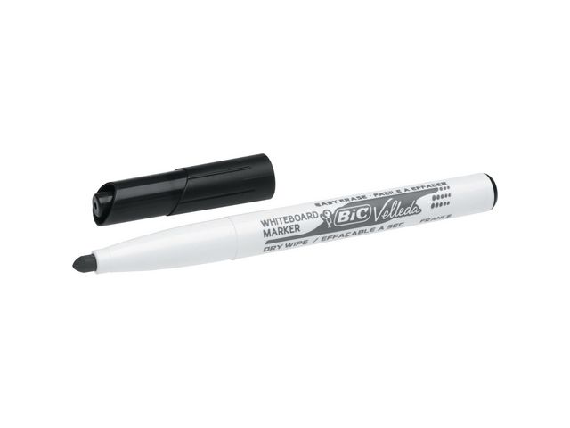 BIC® Whiteboardpenna Velleda® 1741, svart medelfin kulspets, st